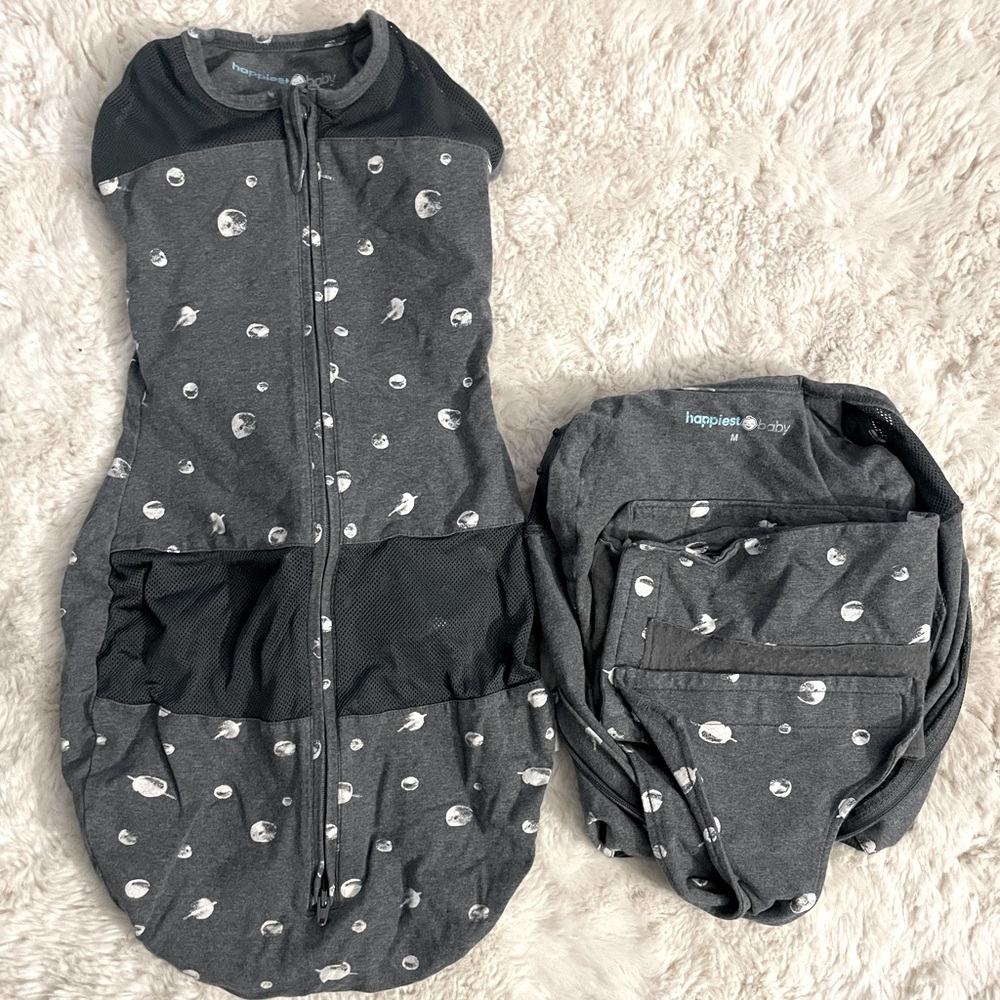 Happiest Baby Sleepea 5-Second Swaddle, Twin bundle, Size M